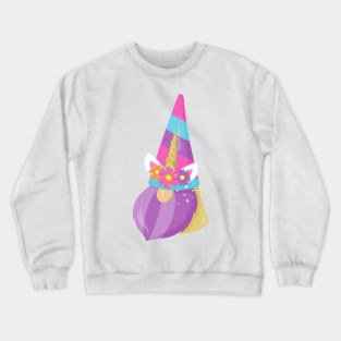 Unicorn Gnome, Cute Gnome, Garden Gnome, Beard Crewneck Sweatshirt